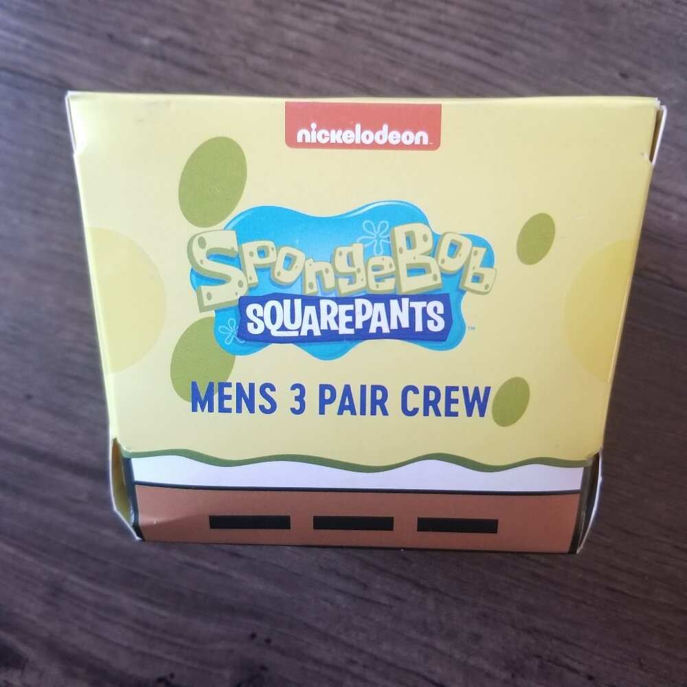 Nickelodeon SpongeBob Squarepants Crew Socks - 3 pack box set